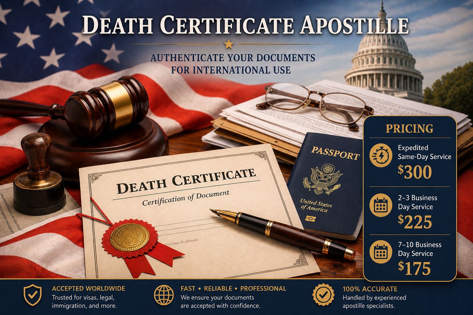 Best death certificate apostille service provider in USA