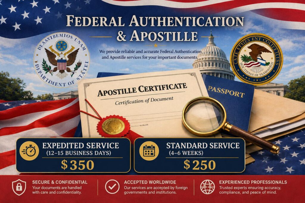 FBI Background Check Apostille services for international employment, travel, and legal documentation.