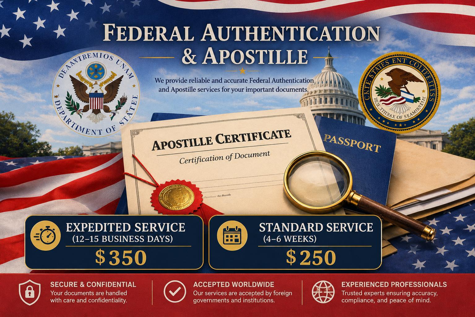 FBI Background Check Apostille services for international employment, travel, and legal documentation.