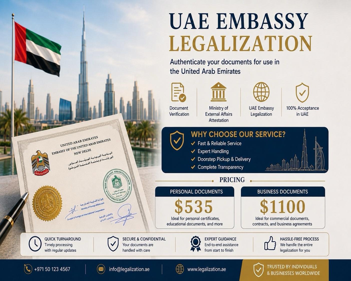 uae embassy legalization services