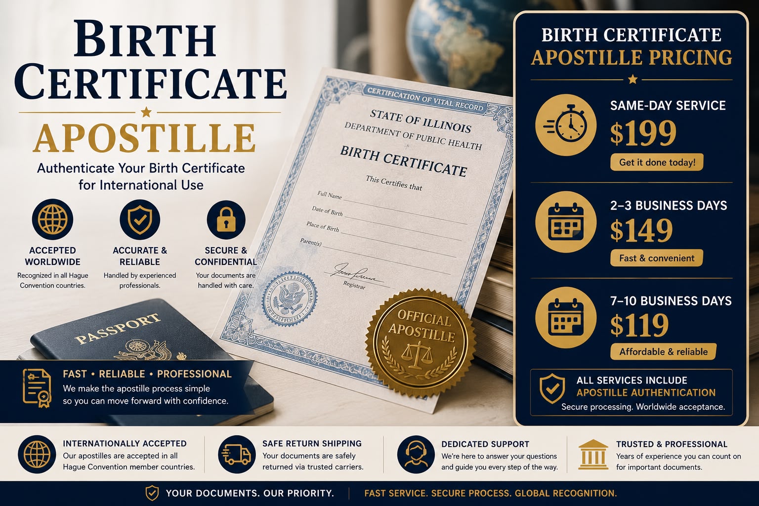 Best birth certificate apostille service provider in USA