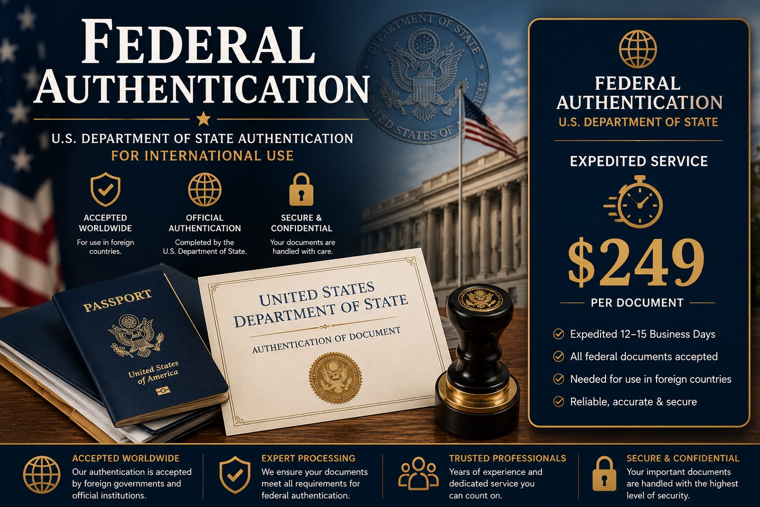 FBI Background Check Apostille services for international employment, travel, and legal documentation.