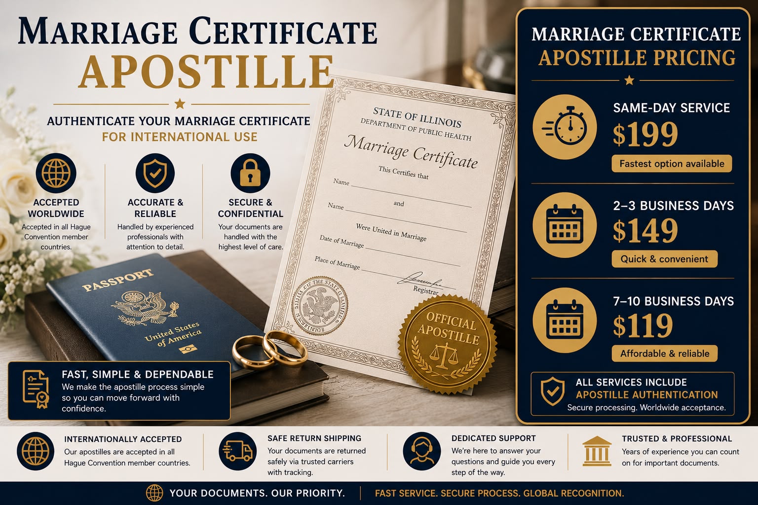 marriage certificate apostille in us